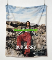Burberry Red Plaid Trousers Outdoor Flannel Sofa Throw Blanket B045